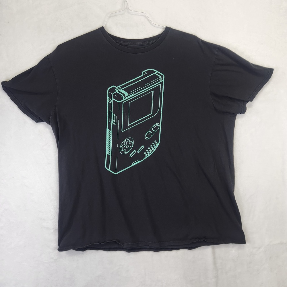 Nintendo Game Boy Graphic T-Shirt Mens XL Black Mint Green Retro Gaming Tee 2019